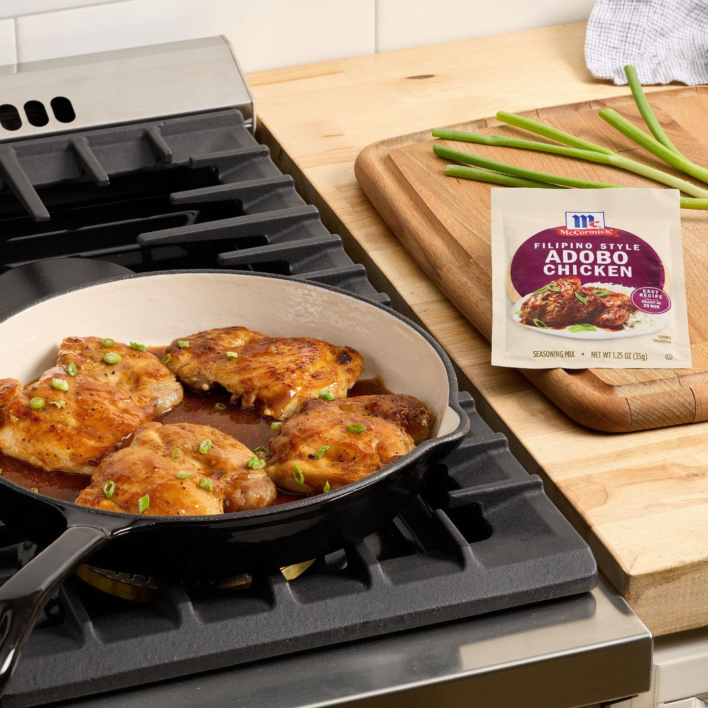 McCormick Seasoning Mix  Filipino Style Adobo Chicken  For Savory  Sweet & Tangy Filipino Style Adobo Chicken in Just 20 Minutes  1.25 oz (Pack of 12)
