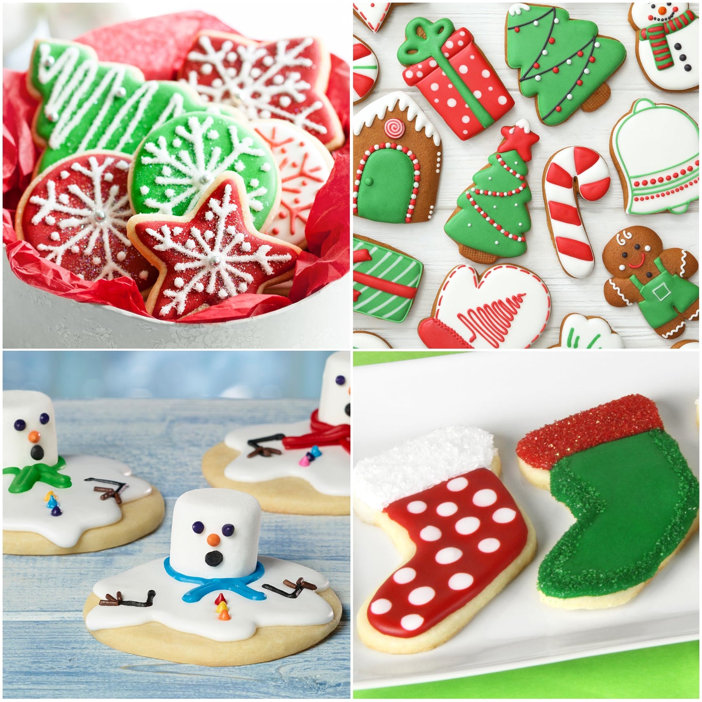 Cake Mate Cookie Icing Bundle – Red, White, Green Decorating Icing for Cakes and Cookies – 21 Ounces Total