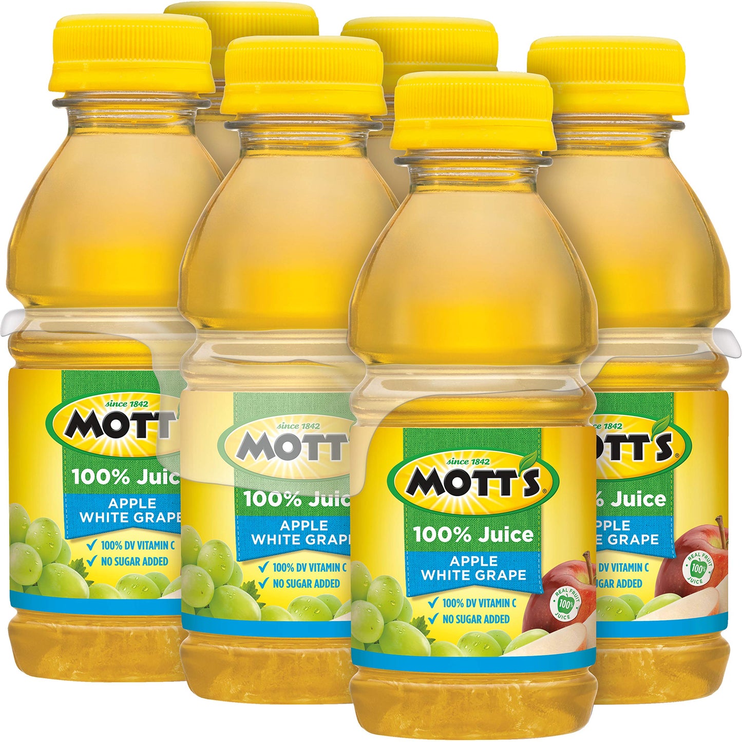 Motts 100% Apple White G Juice  8 fl oz bottles  6 pack