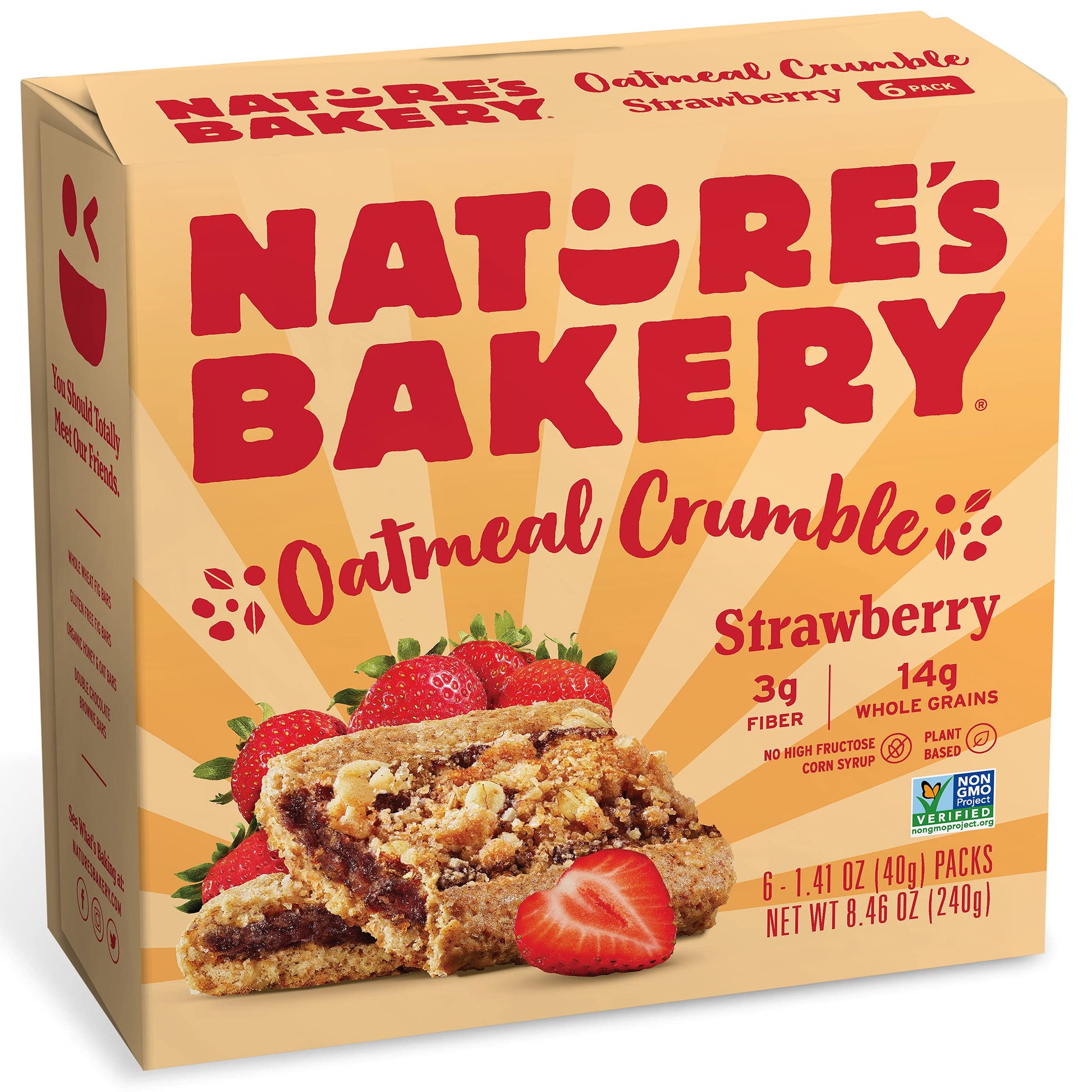 Natures Bakery Oatmeal Crumble Strawberry Bars, 1.41 Oz, 6 Ct