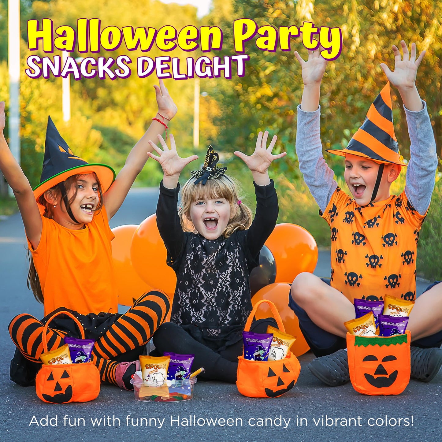 50 Pack Assorted Halloweens Mini Marshmallows Individually Wrapped  Witchmallow & Spook Poof  Vanilla Flavored  Halloweens Themed Snacks Bulk  Kids Fun Halloween Candy Bulk for Trick or Treat