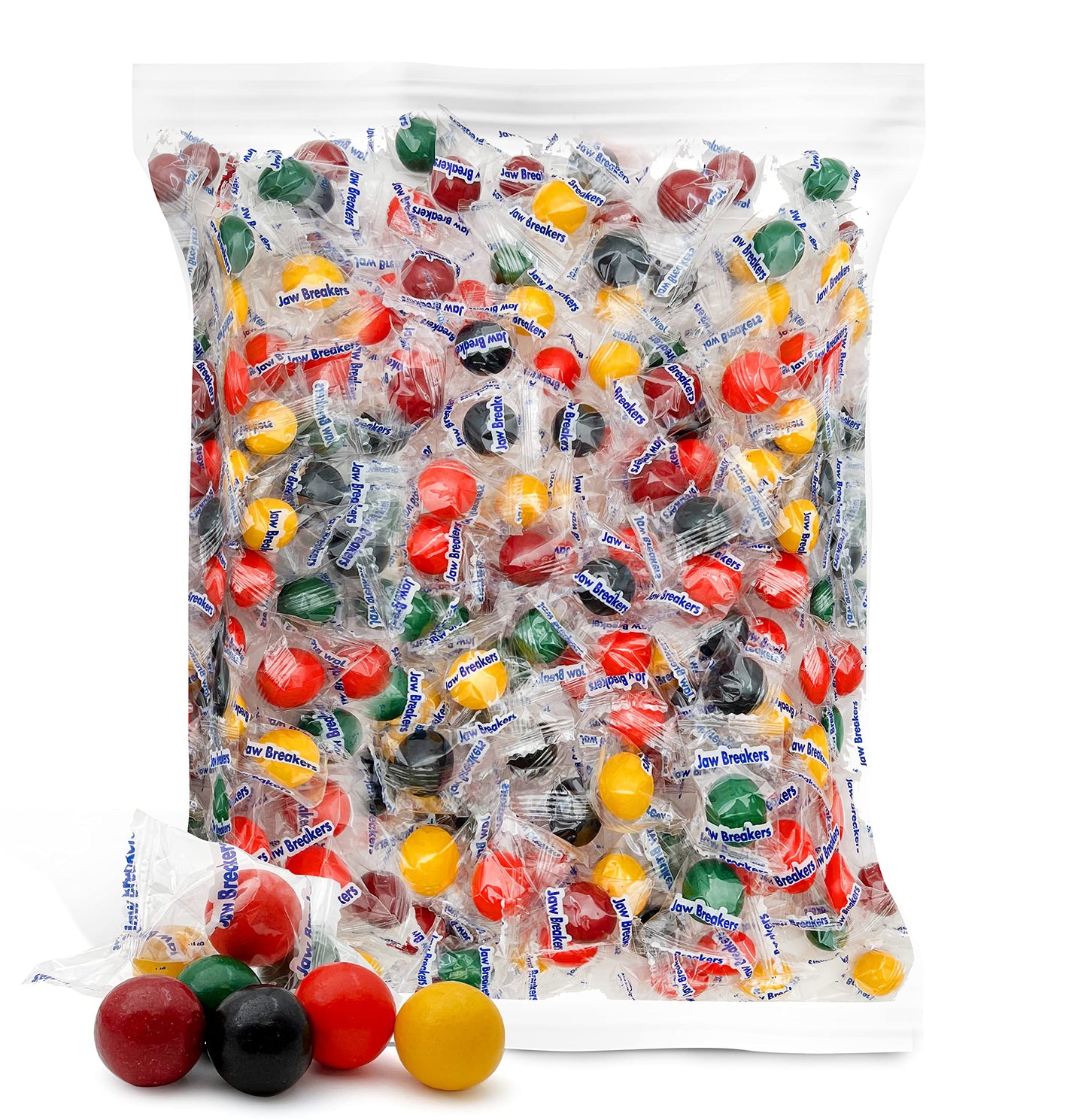 Jaw Breakers Hard Candy, Individually Wrapped, Bulk Pack 3 Pounds (About 230 Count)