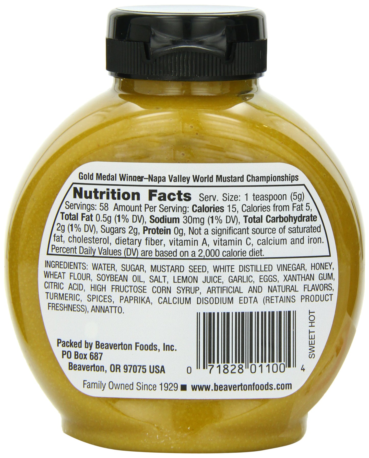Inglehoffer Sweet Hot Mustard, 10.25 Ounce Squeeze Bottle (Pack Of 6)