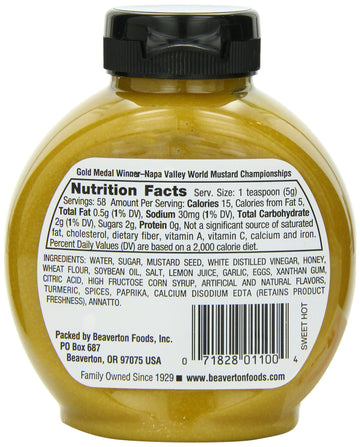 Inglehoffer Sweet Hot Mustard, 10.25 Ounce Squeeze Bottle (Pack Of 6)