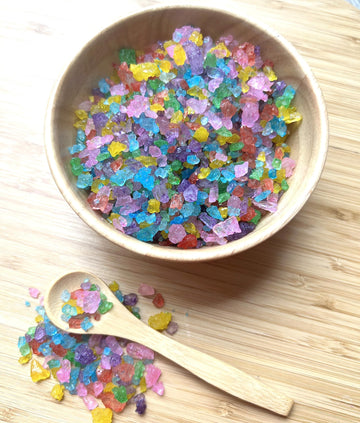 Sweetglob Old Fashioned Medium Rock Sugar Candy Gems, Lump Sugar Rock Crystals (6.6 Pound, Assorted Flavors)