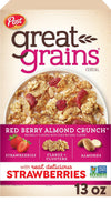 Great Grains Red Berry Almond Crunch Cereal, Strawberry Cereal with Granola Clusters and Sliced Almonds, Non-GMO Project Verifie