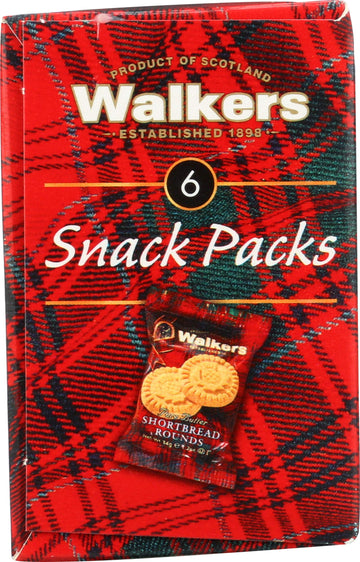 WLK SHRTBRD RND SNACK PK ( 6 X 7.2 PACK )