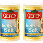 Gefen Iodized Salt 26Oz (2 Pack, Total 3.25 Pounds) Easy Pour Spout Canister, Product Of The Usa , Certified Kosher