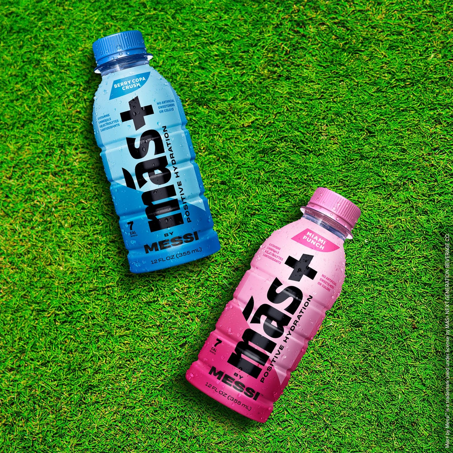 Más+ by Messi Sports Drink, Natural Flavors with Vitamins & Electrolytes, 12 Fl Oz, 12-Pack, No Artificial Sweeteners or Colors