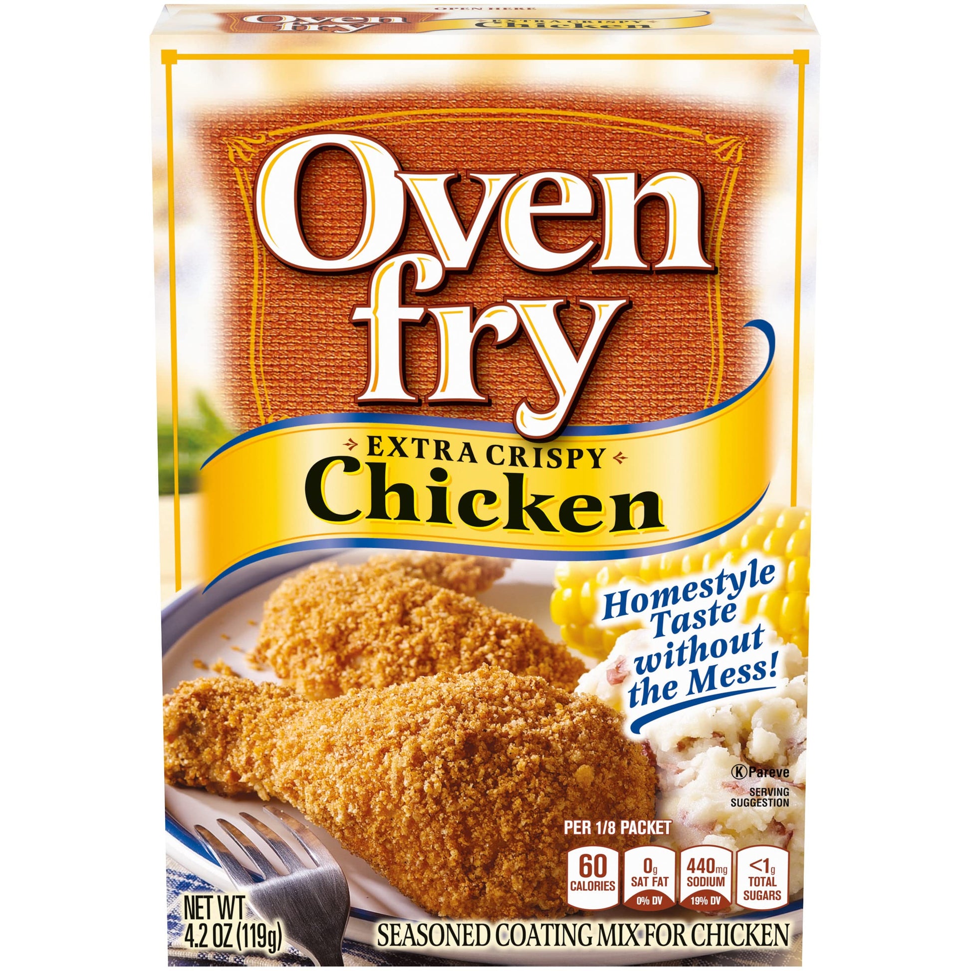 Oven Fry Seasoned Coating Mix, Extra Crispy Chicken, 4.2-Ounce Boxes (Pack of 10)