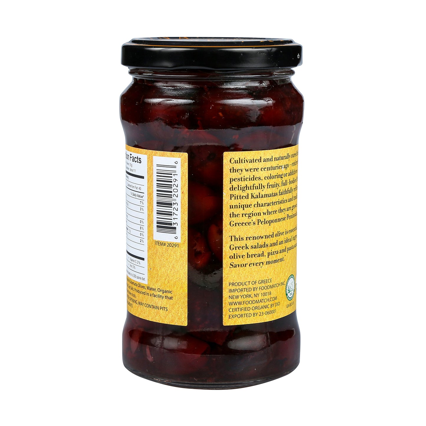 Divina Organic Pitted Green Olives, 5.3 Oz