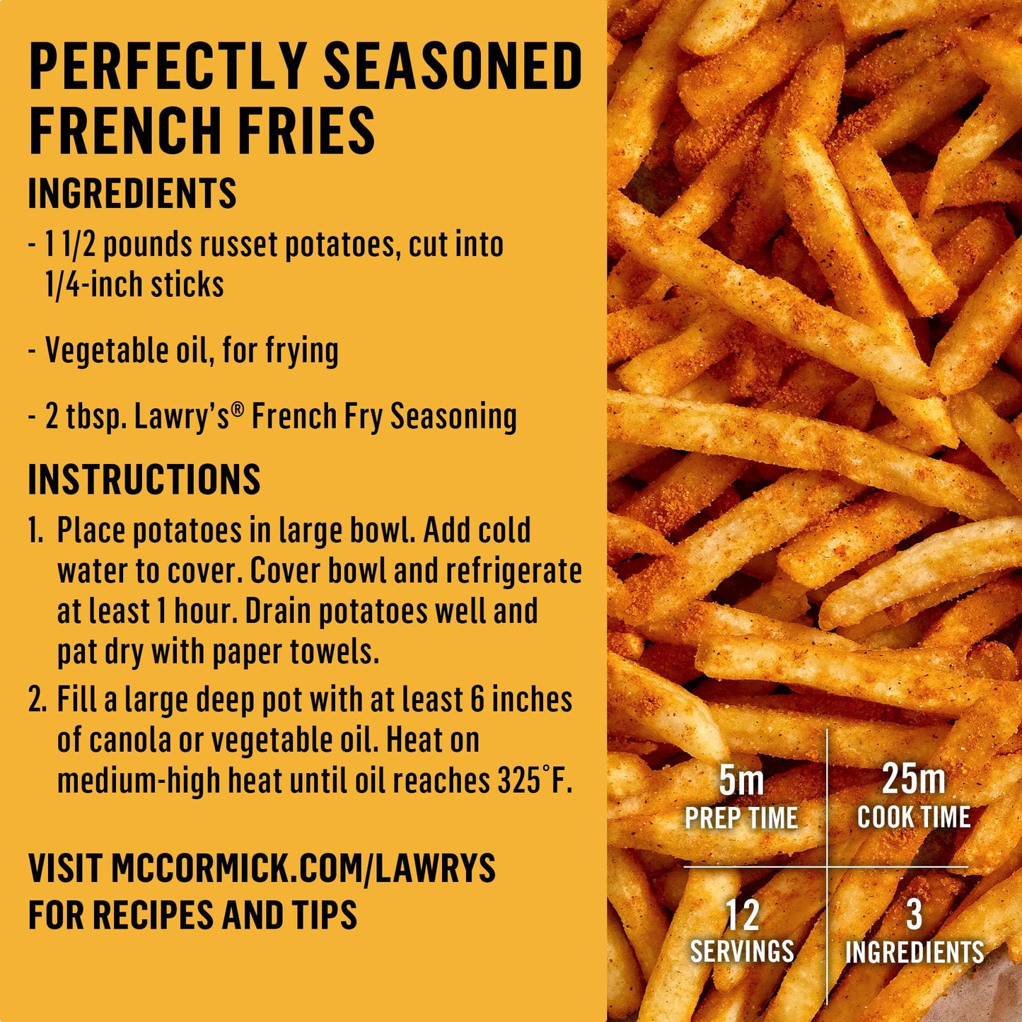 Lawrys Fry Seasoning, 5.36 oz