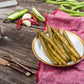 Jalabeaños - Pickled Green Beans With Jalapeño And Garlic - Spicy Dill Pickle Beans For Cocktails, Snacking - Non-Gmo, Kosher, Gluten-Free 16Oz (3-Pack)
