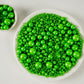 Kasvan Christmas Green Pearl Sugar Sprinkles - Edible Candy Pearls 130G/4.58 Oz, Mix Size, Baking Cake Decorations, Ice Cream To
