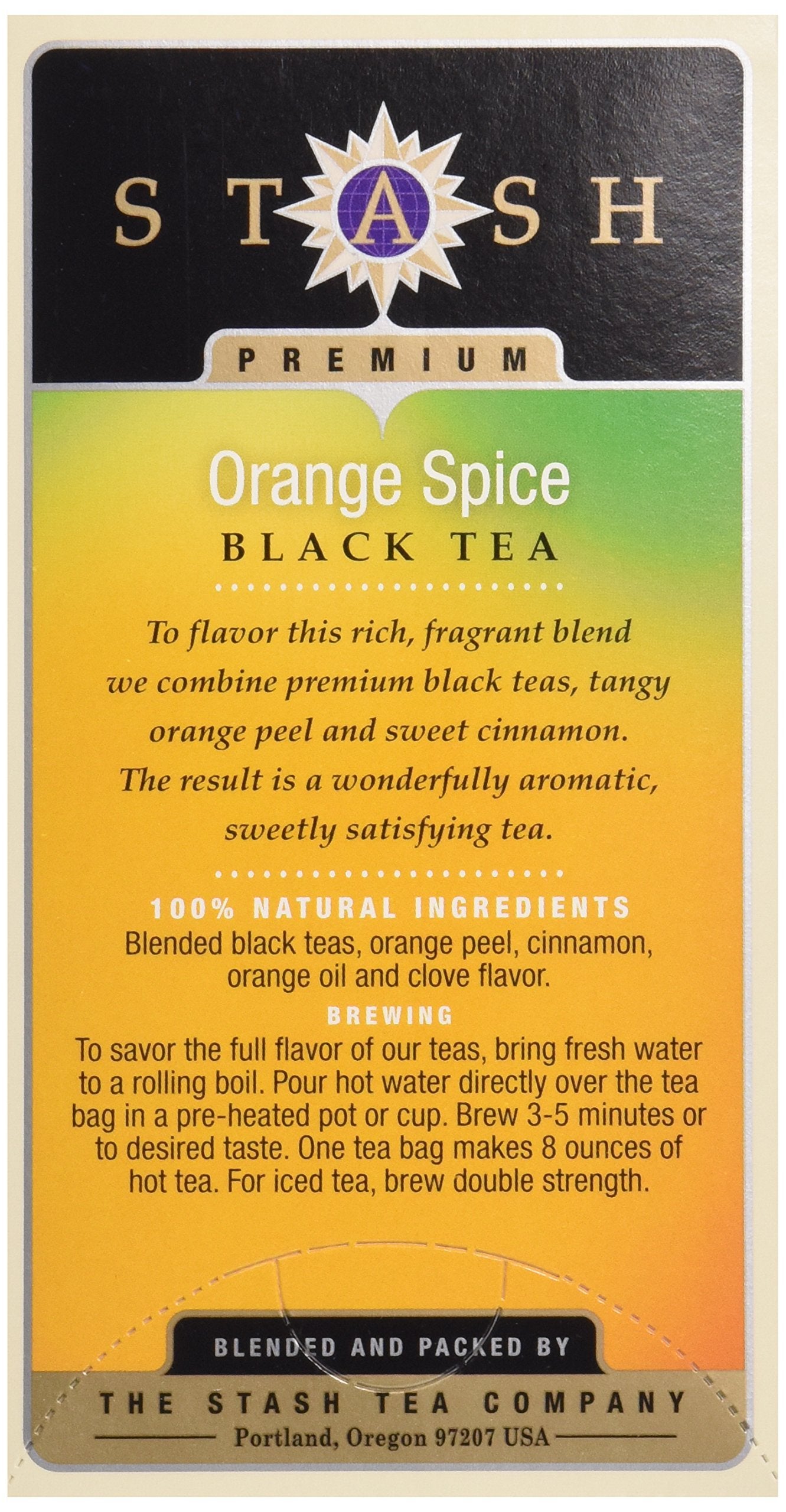 Stash Orange Spice Black Tea, Tea , 20 ct