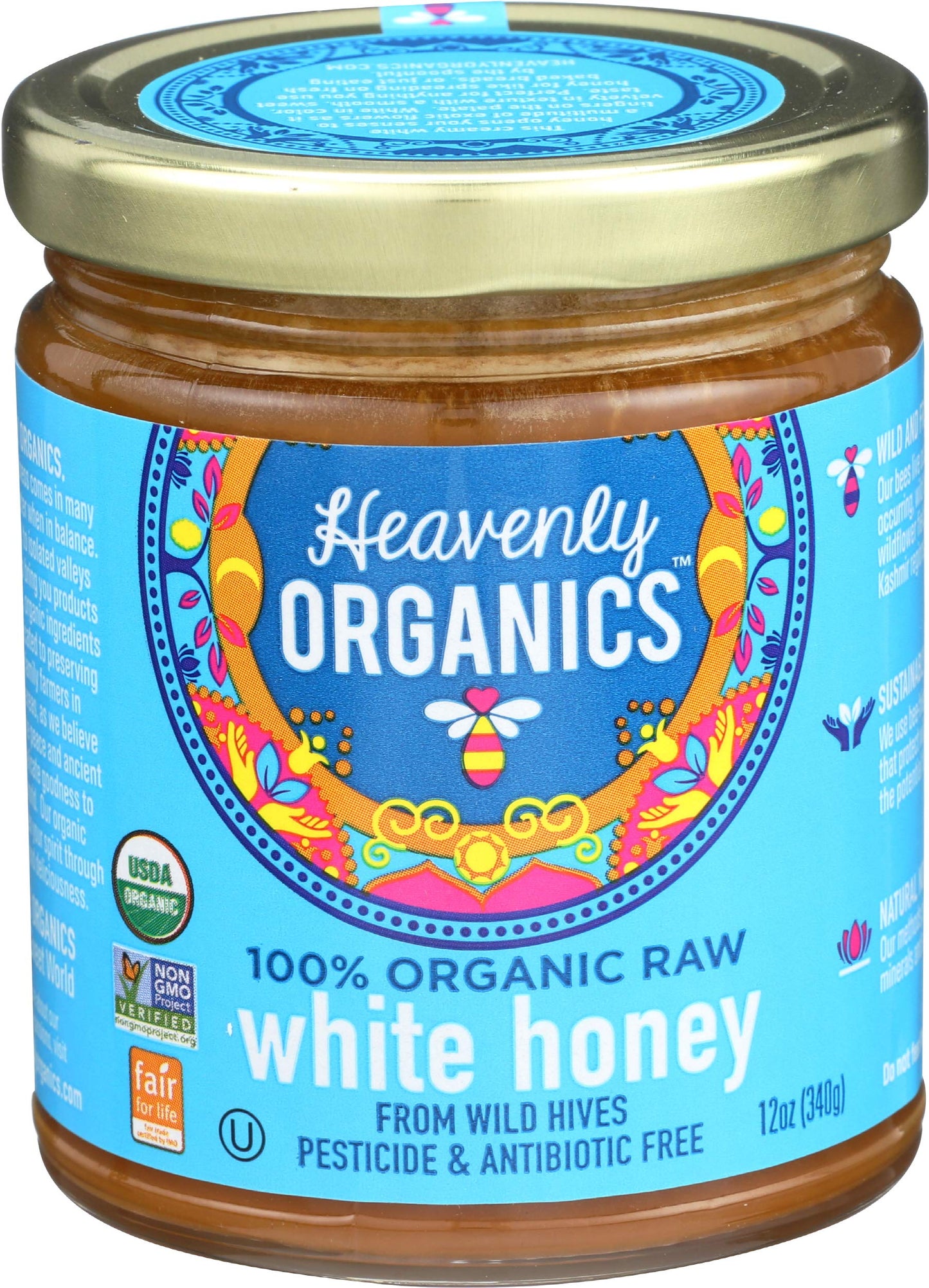 Heavenly Organics Honey, Og, Himalayan, 12-Ounce (Pack of 3)