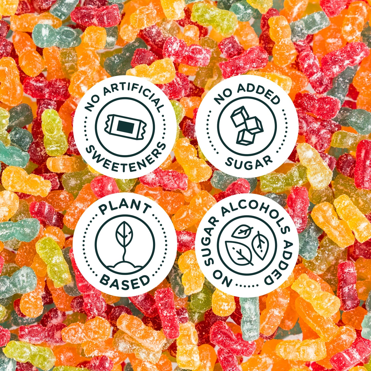 SmartSweets Sour Blast Buddies, Low Sugar Gummy Candy (3g), Low Calorie (130), Gluten-Free -1.8oz (Pack of 12) Packaging may var