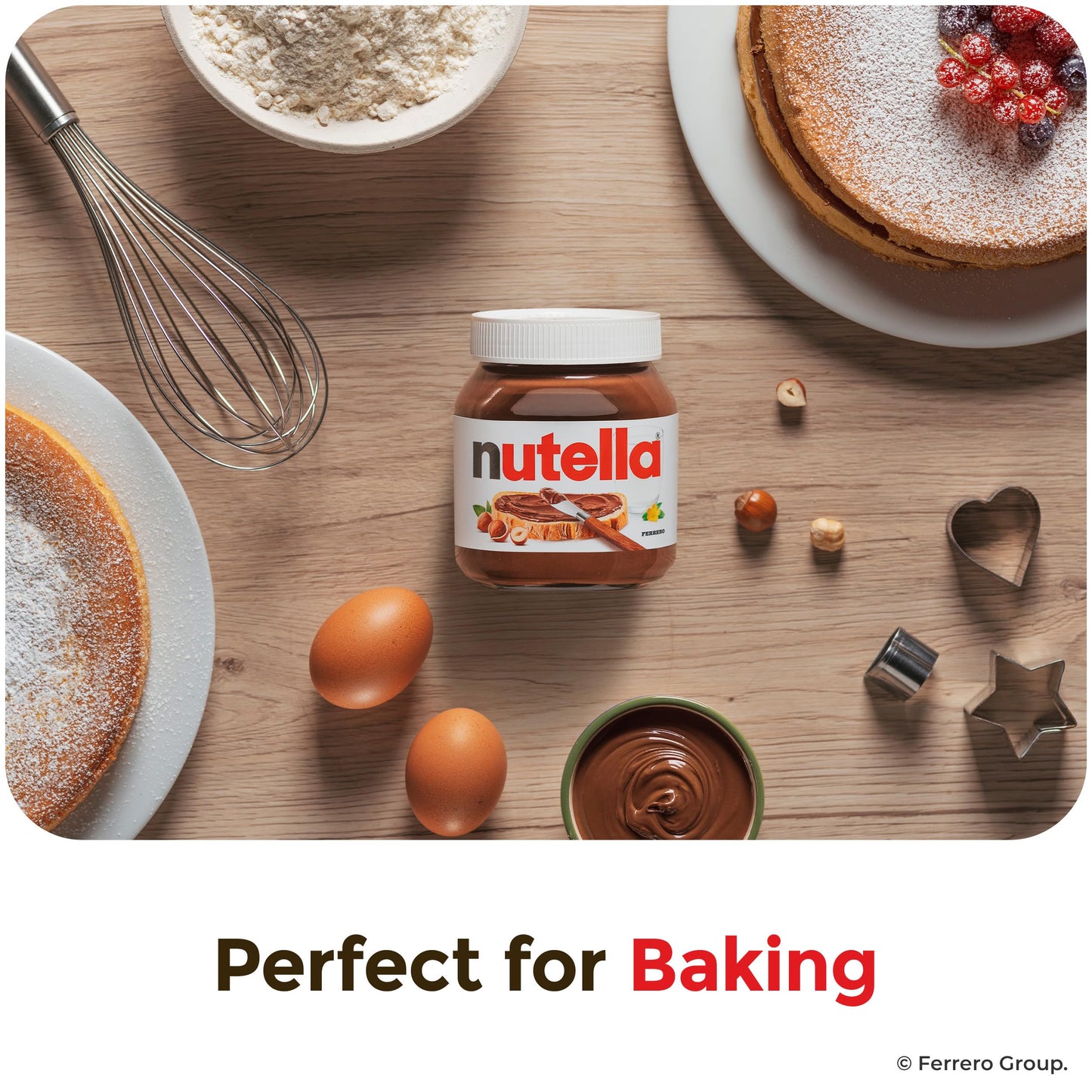 Nutella Hazelnut Spread With Cocoa For Breakfast, 7.7 Oz Jar