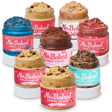 NoBaked Cookie Dough - Edible Assorted Flavors Cookie Dough Meant to be Eaten Raw with a Soft & Smooth Consistency and No Bitter