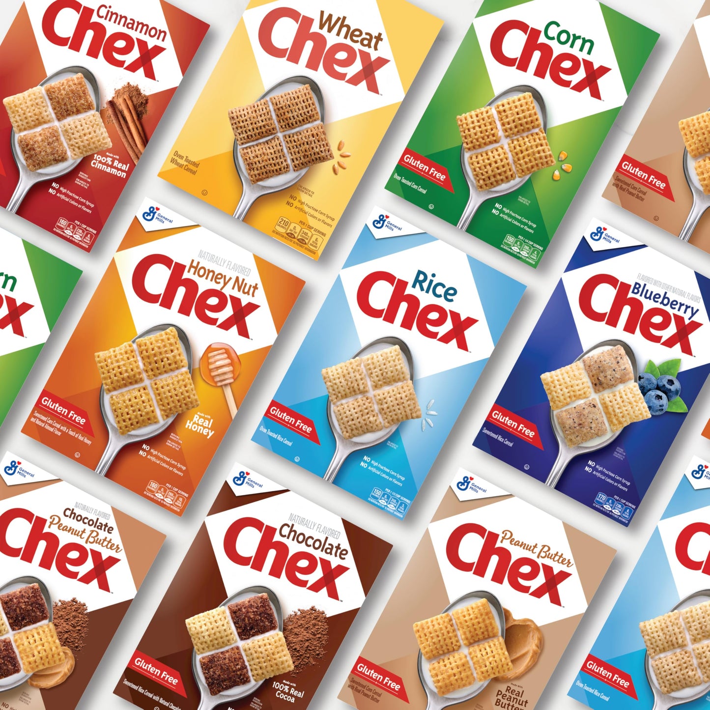 Rice Chex Gluten Free Breakfast Cereal, Made with Whole Grain, 12 oz