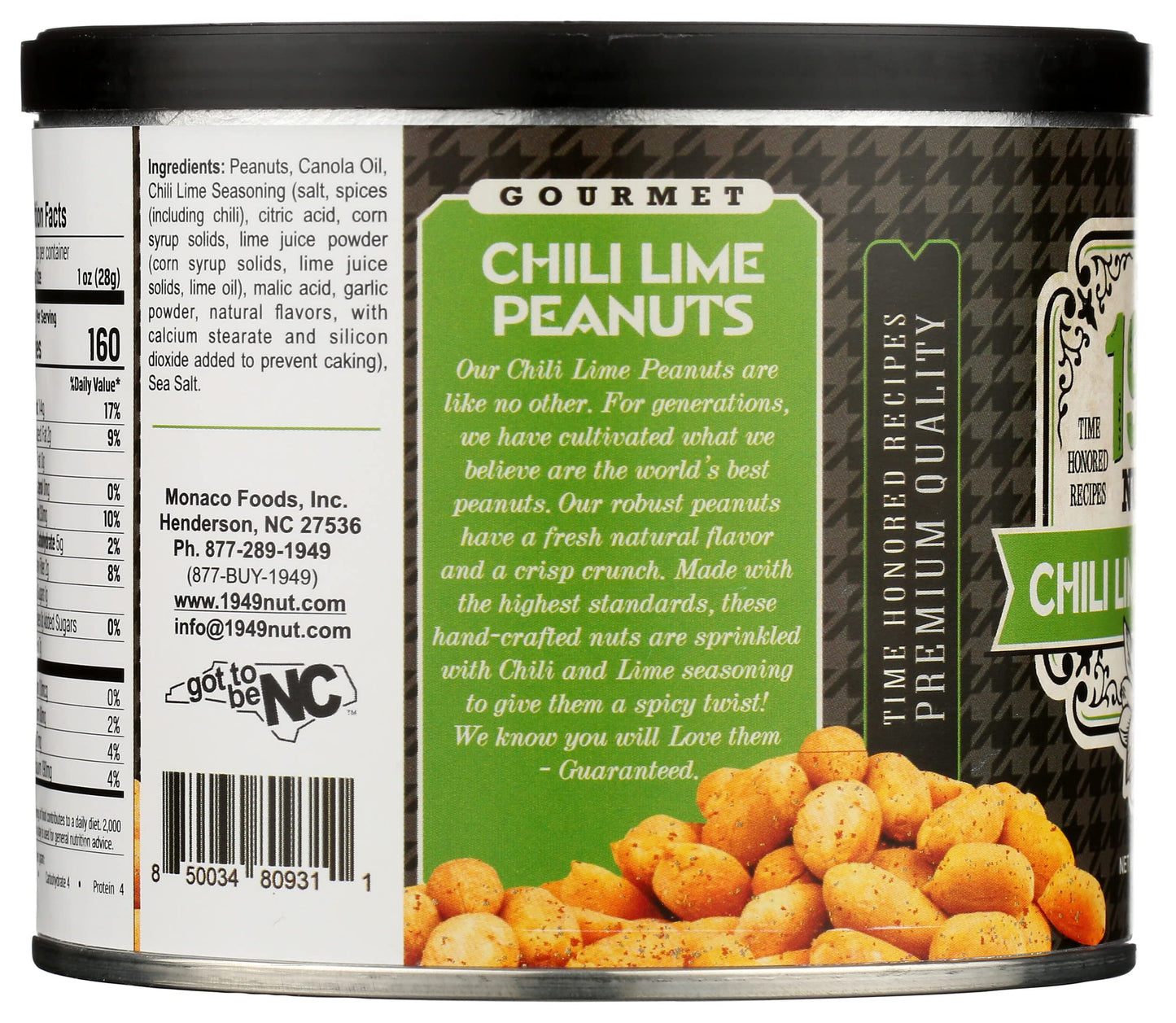 The 1949 Nut Co. Chili Lime Peanuts, 10 Oz