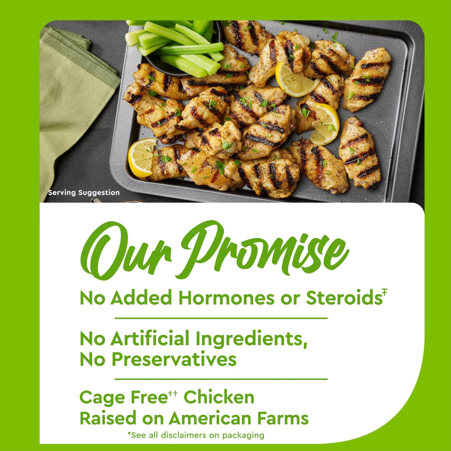 Just Bare All Natural Fresh Chicken Wingettes & Drumettes | Family Pack | No Antibiotics Ever | Bone-In | 2.0 LB