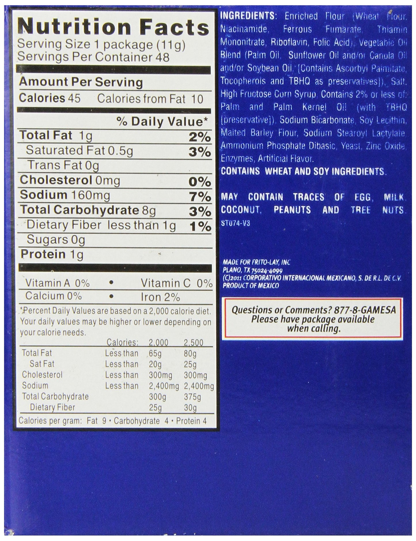 Gamesa Saladitas Crackers, 48 Count (Pack of 1)