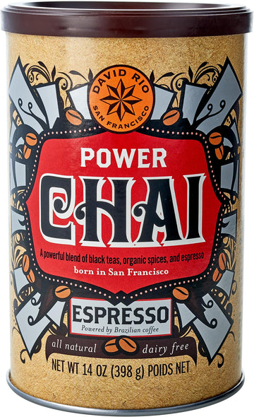 David Rio Power Chai With Espresso, 14 Ounce (Pack Of 1)