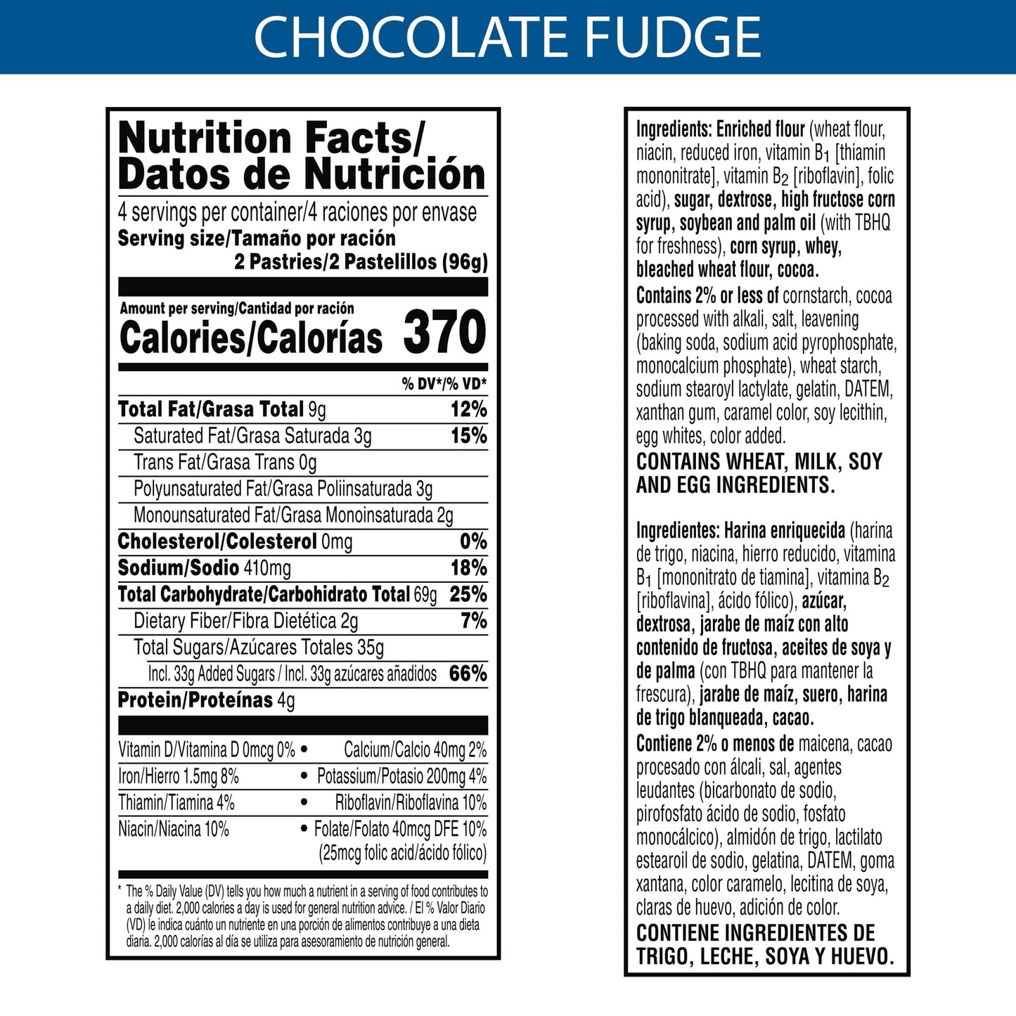 Pop-Tarts Toaster Pastries, Breakfast Foods, Kids Snacks, Frosted Chocolate Fudge, 13.5Oz Box (8 Pop-Tarts)