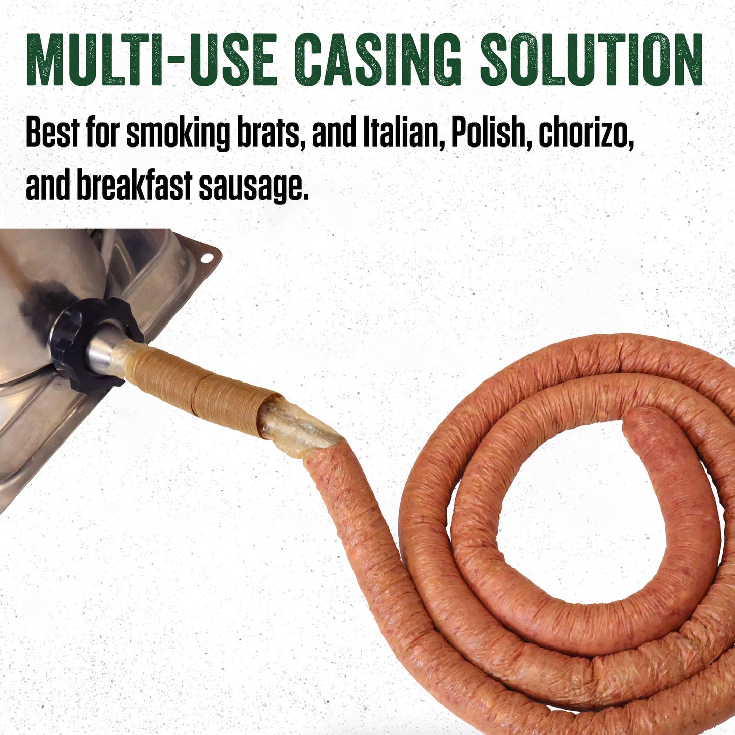 LEM Clear Smoked Collagen Casings, Edible Sausage Casings, 21mm, Model 136B, 2-Pack