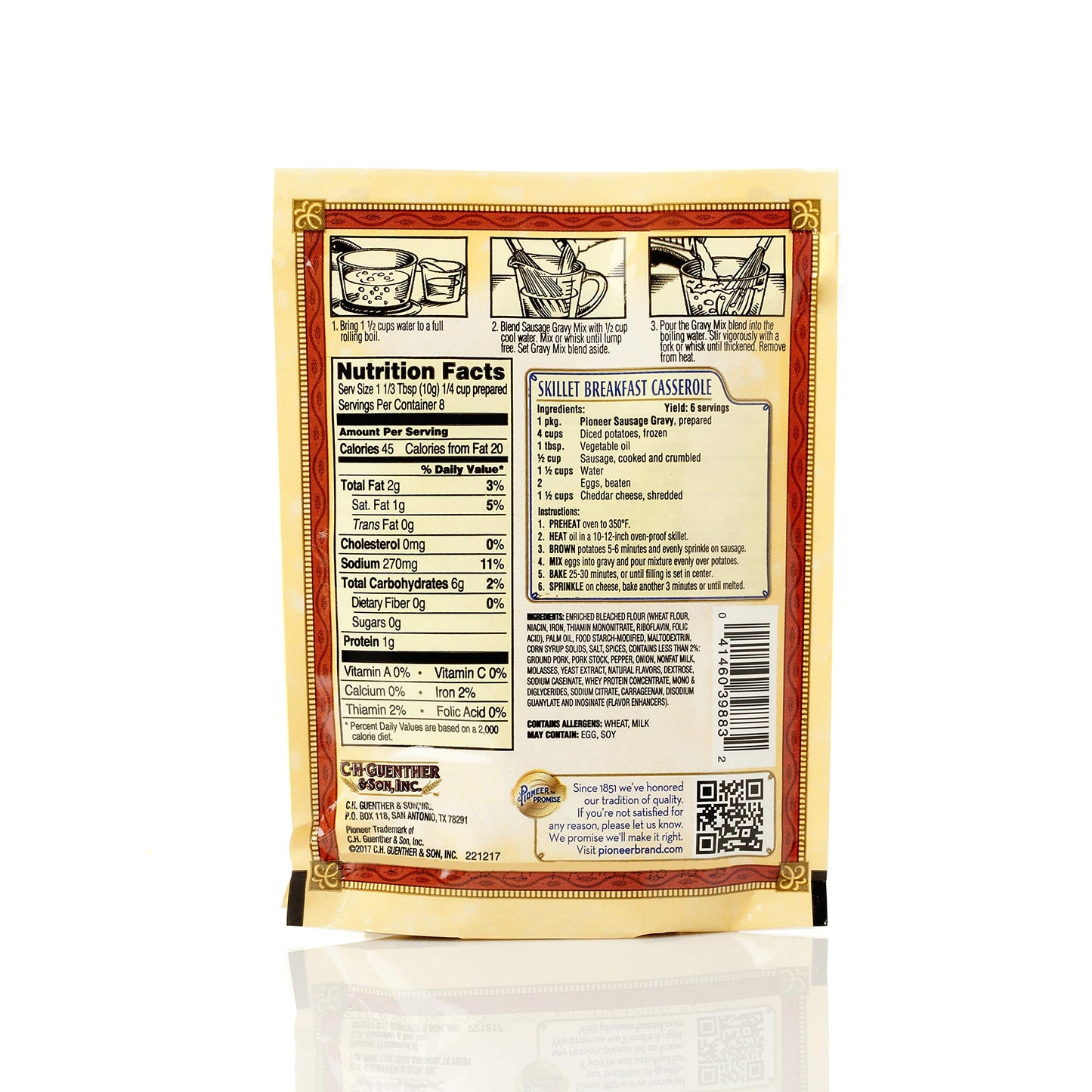 Pioneer Country Sausage Gravy Mix, 2.75 Ounce (Pack of 12)