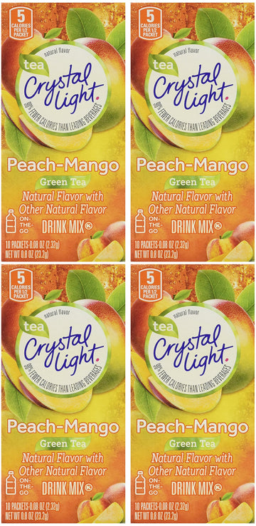 Crystal Light On The Go Peach Mango Green Tea, 10 CT