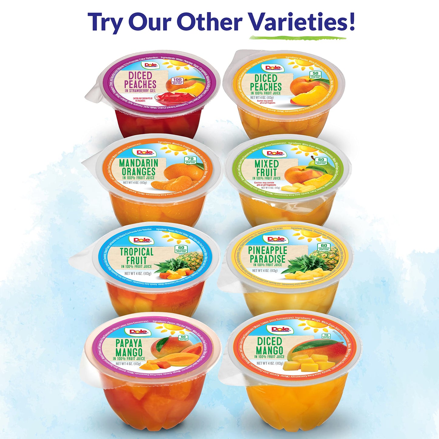 Dole Fruit Bowls Tropical Fruit in 100% Juice Snacks, 4oz 36 Total Cups, Gluten & Dairy Free, Bulk Lunch Snacks for Kids & Adult