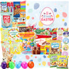 Easter Snack Blue Box (60 Count) Filled with Snacks, Candy, Peelable Gummies, Marshmallow Gummies and More, Great Package for Fa