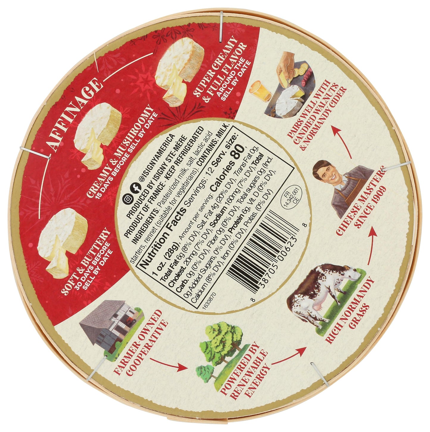 Isigny Ste Mere Double Cream Brie, 350 Gr