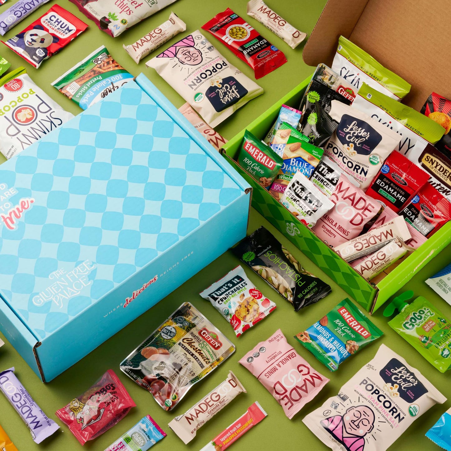 GLUTEN FREE PALACE 100 Calorie Snacks Variety Pack - Vegan Protein Bars & Nuts - 40 Count