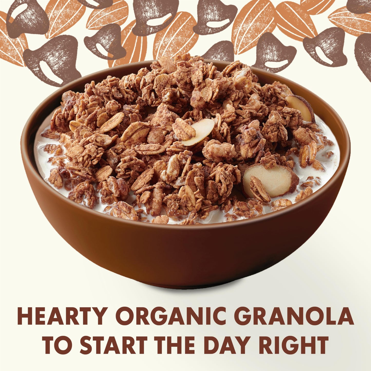 Cascadian Farm Organic Granola, Dark Chocolate Almond Cereal, Resealable Pouch, 11 oz.