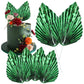 Gyufise Paper Palm Fan Cake Toppers, 6Pcs Light Green, W 4.7 x H 5.1 inches, Model ZN0680-11, for Birthday &