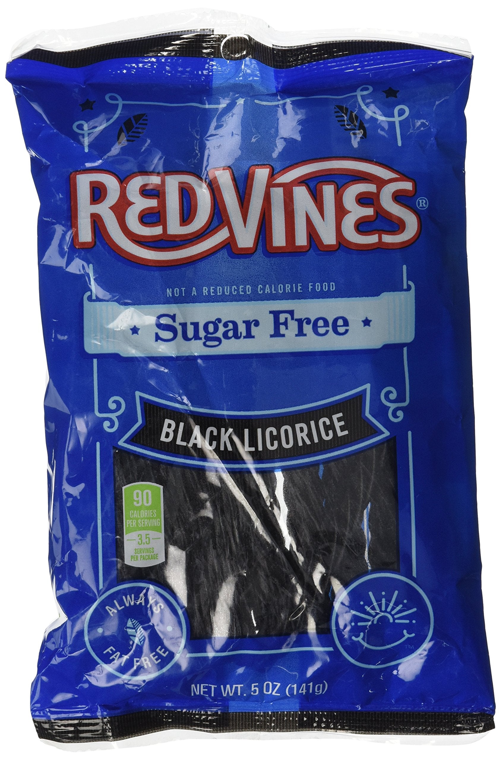 American Licorice Sugar Free Black Licorice Vines, 1 Bag (5 Oz)