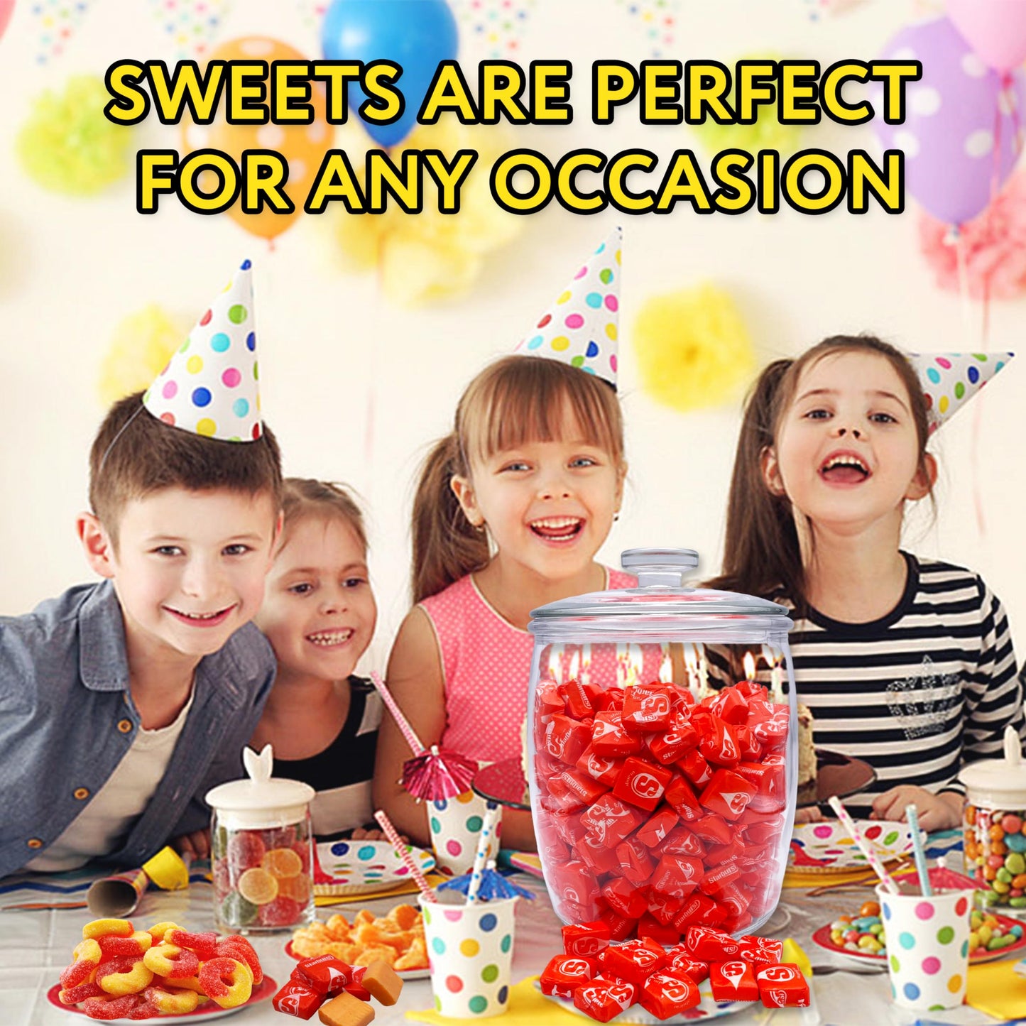 YUMMYLAND Starburst Orange Chewy Candy, 1 LB, Soft Fruit Chews, Individually Wrapped, Bulk Candies