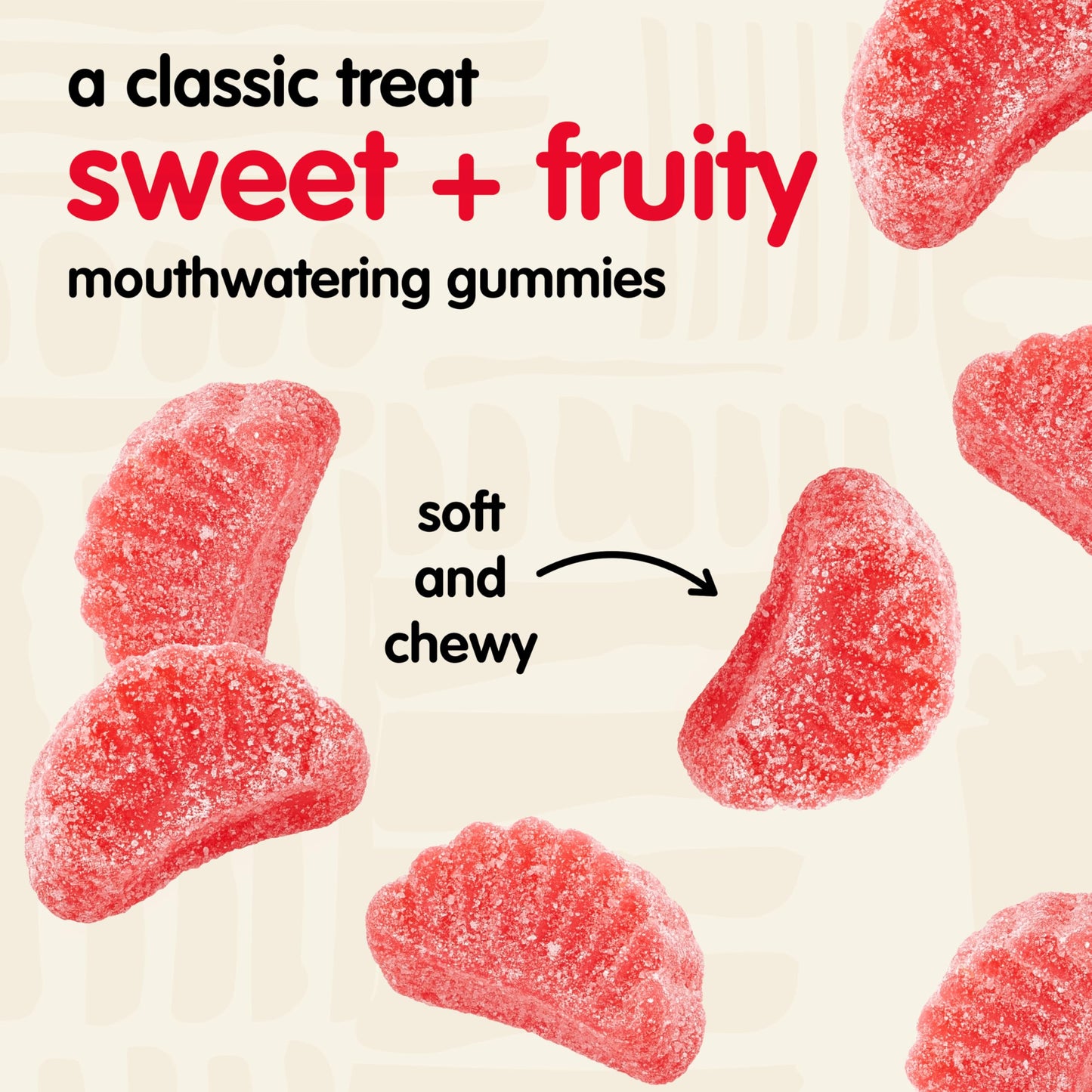 Snak Club Cherry Slices Gummy Candy, Fruit Flavored Candy Gummies, Soft and Chewy, Fat-Free and Gluten-Free Snacks, 3.5 oz Snack