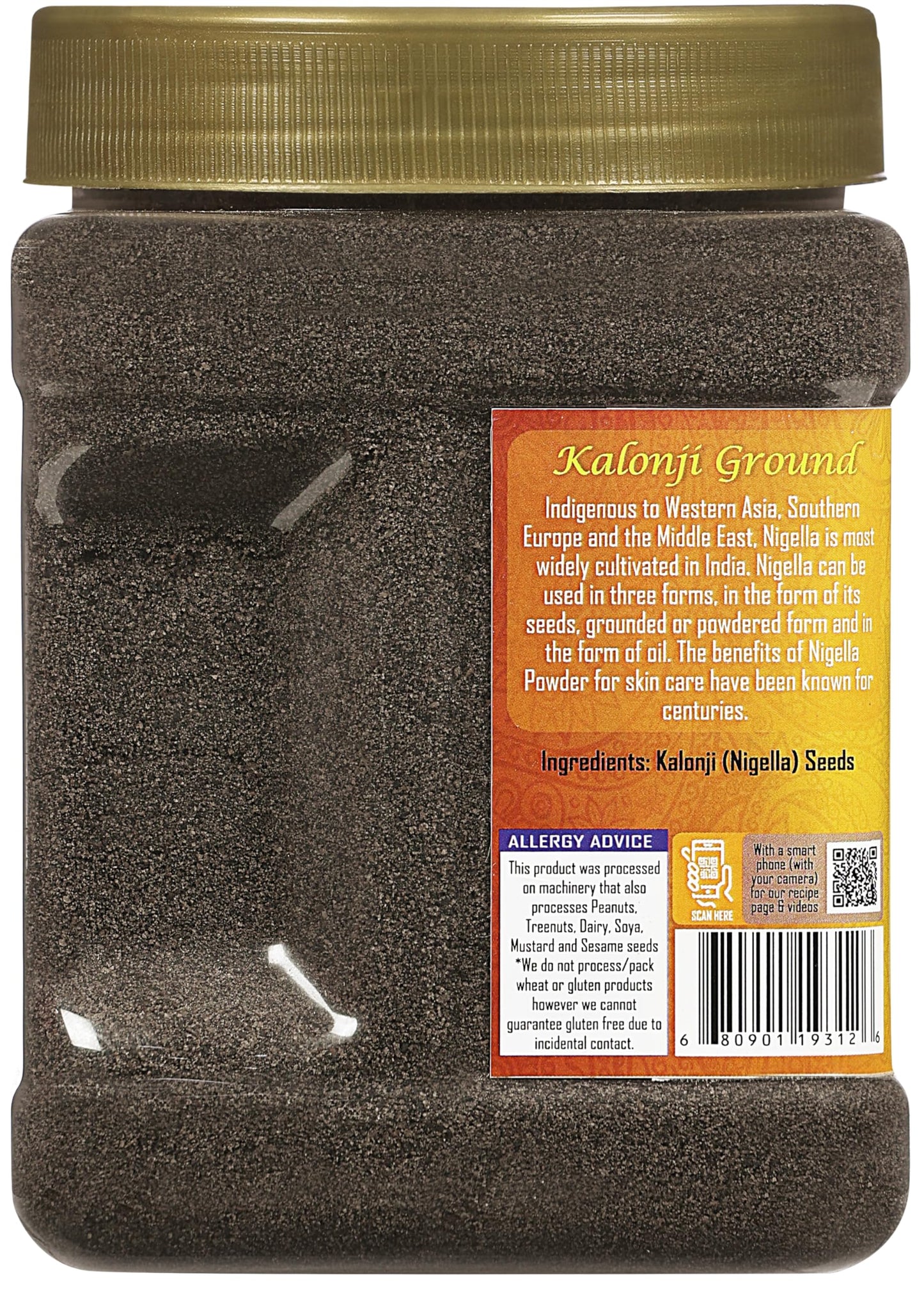 Rani Kalonji Powder(Black Seed, Nigella Sativa, Black Cumin) Ground, 16Oz (1Lb) 454G Pet Jar ~ All Natural | Gluten Friendly | N