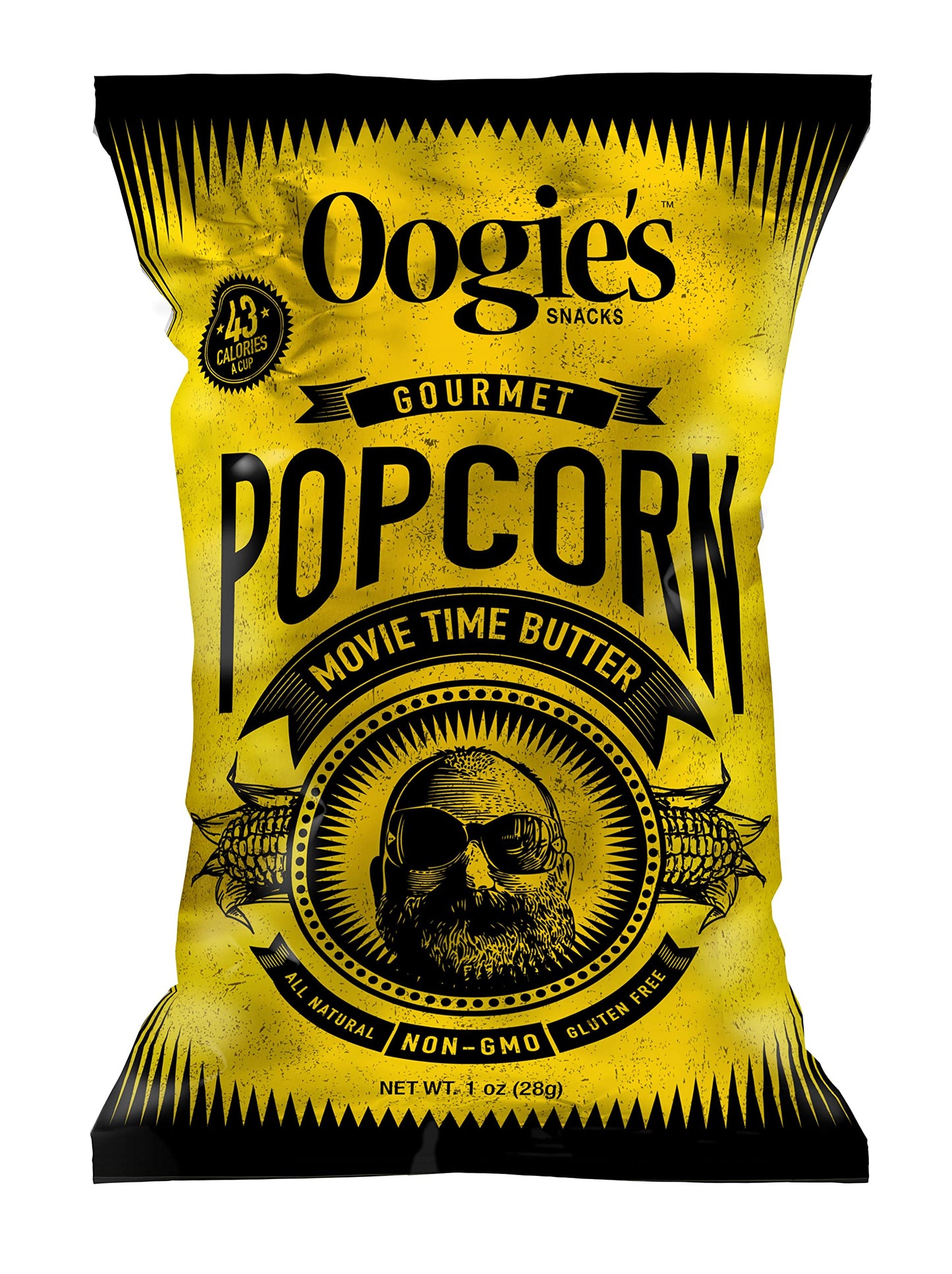 Oogies Gourmet Popcorn 20 Pack Movie Time Butter Flavor Gluten Free 1oz Bags