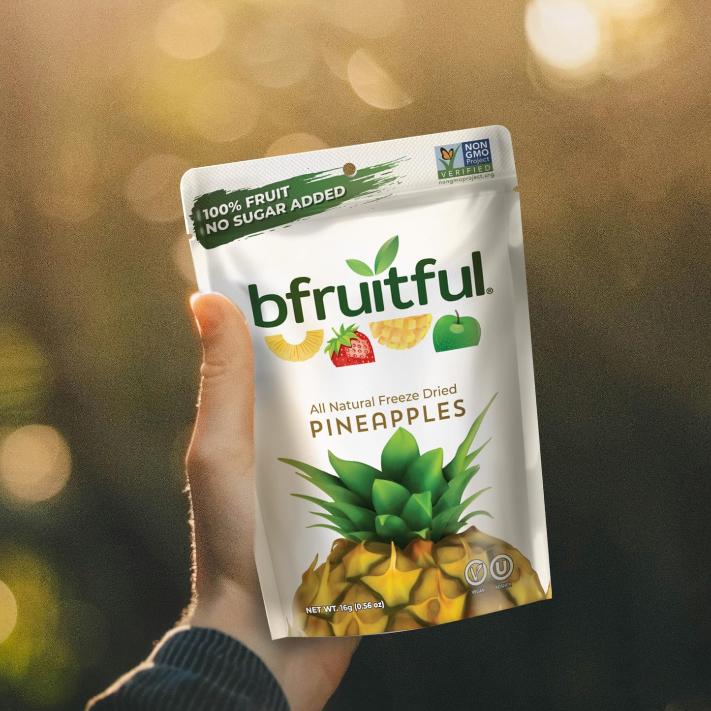 Bfruitful Freeze-Dried Mangos, Strawberry Bananas, Pineapples Variety Pack, Freeze Dried Fresh Fruit Bites, Gluten Free, Vegan,