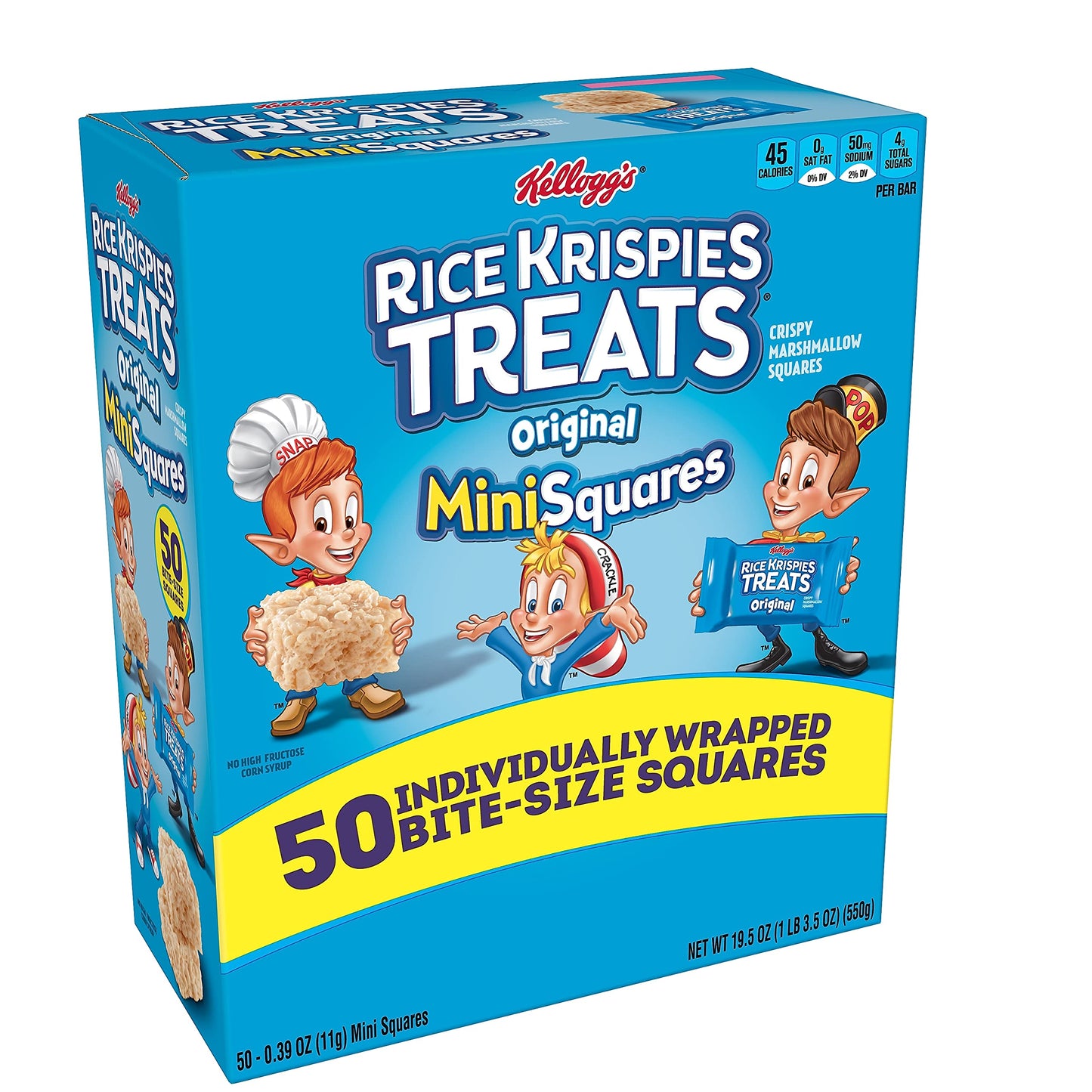 Kelloggs 12061 Rice Krispies Treats, Mini Squares - 0.39 Oz.