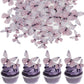 ZHUOWEISM 72PCS Butterfly Edible Cupcake Toppers, Purple Paper Cake Decorations for Baby Shower & Kids Birthday Party