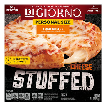 DIGIORNO Frozen Pizza - Frozen Four Cheese Pizza - 8.5 oz Personal Pizza - Stuffed Crust Pizza