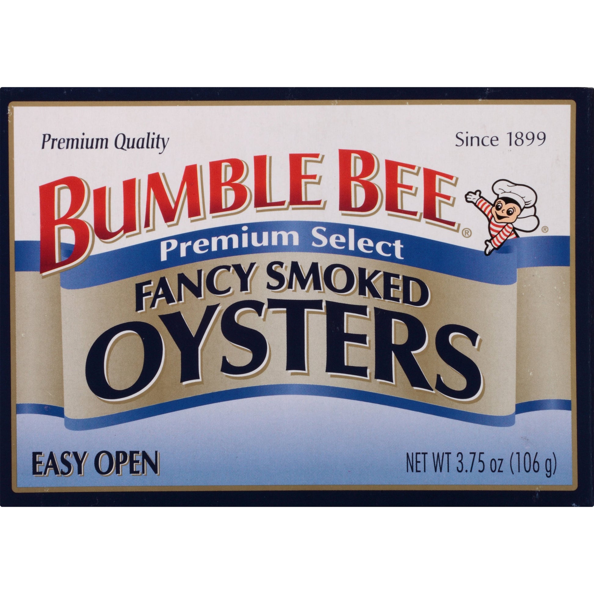 Bumble Bee Canned Oysters - Hardwood Smoked, Gluten Free, 3.75 oz Can, 18g Protein per Serving, Model 8660075233