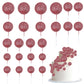 24 Pcs Glitter Balls Cupcake Toppers Foam Ball Cake Picks Mini Balloon Diy Cake Insert Topper Decoration For Baby Shower Wedding