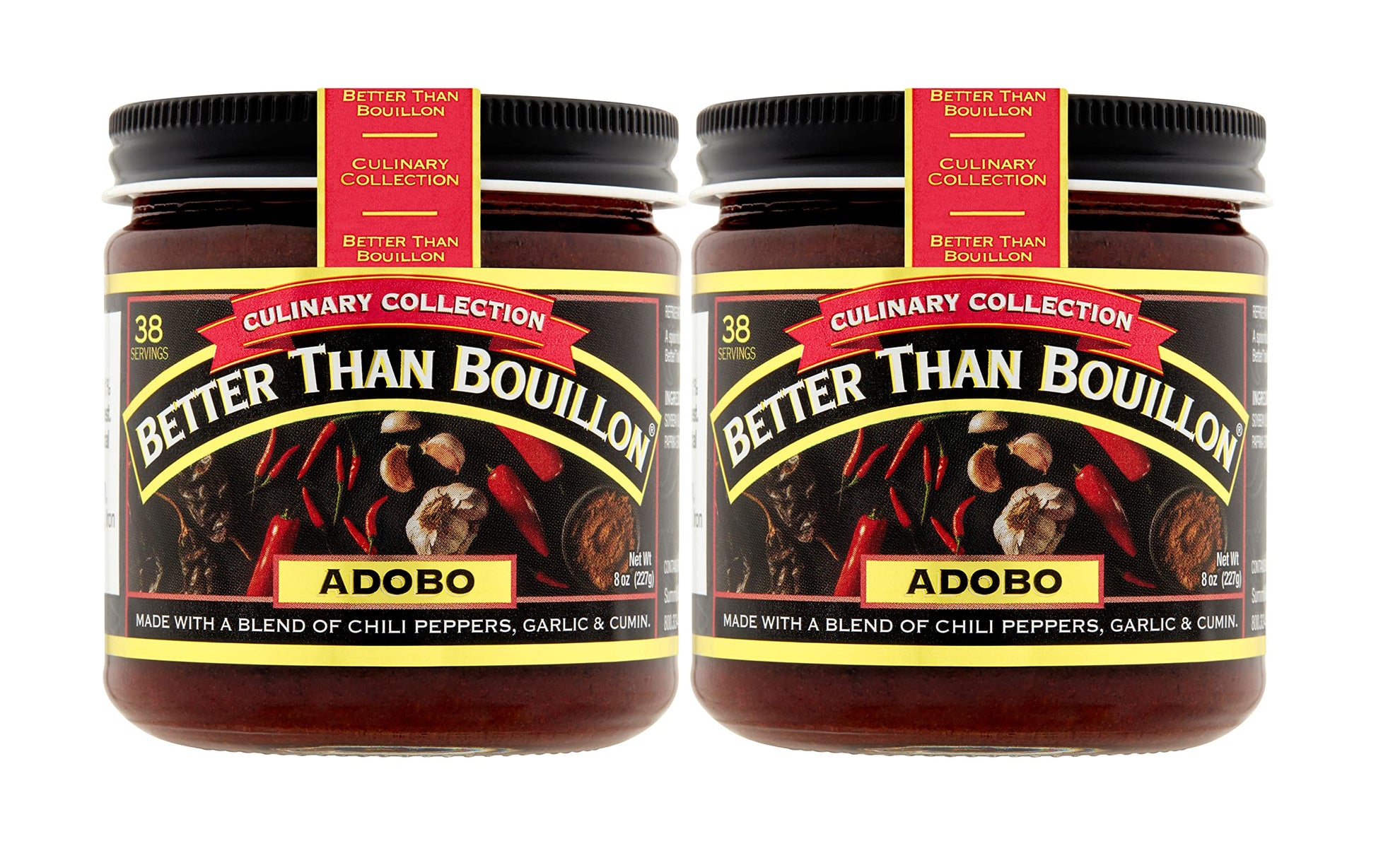 Better Than Bouillon Culinary Collection Base, Adobo Base, Contains 38 Servings Per Jar, 8-Ounce Glass Jar (Pack Of 2)